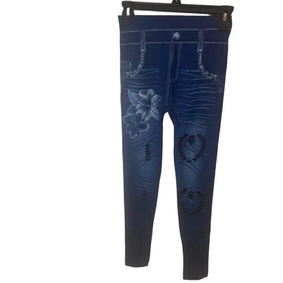 Fashion Denim Jeans Women’s Slim Fit Leggings Elastic Size S - Picture 1 of 14